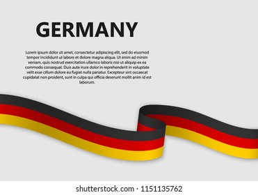 Waving Flag of Germany, vector illustration