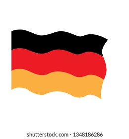 Waving flag of Germany. Vector illustration design