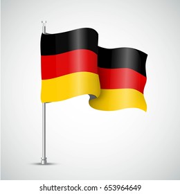 Waving Flag of the Germany. Vector illustration