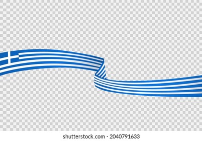 Waving flag of Greece isolated  on png or transparent  background,Symbol  Greece ,template for banner,card,advertising ,promote, vector illustration top gold medal sport winner country