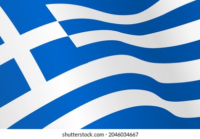 Waving flag of Greece isolated  on png or transparent  background,Symbol  Greece ,template for banner,card,advertising ,promote, vector illustration top gold medal sport winner country