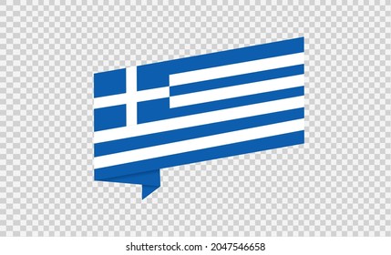 Waving flag of Greece isolated  on png or transparent  background,Symbol  Greece ,template for banner,card,advertising ,promote, vector illustration top gold medal sport winner country