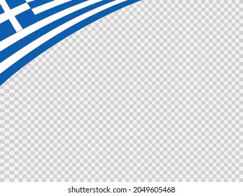 Bandera onduladora de Grecia aislada en la png o fondo transparente,Symbol Grecia ,plantilla para banner,tarjeta,publicidad ,promoción, ilustración vectorial top oro medalla de oro país ganador de deporte