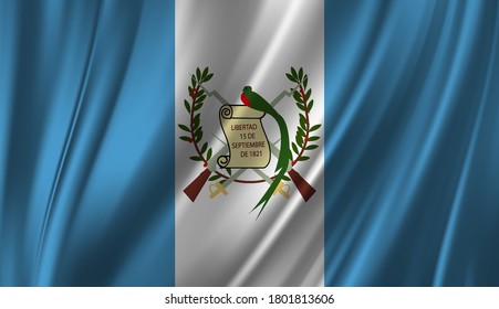 Bandera ondeando de Guatemala. Bandera de Guatemala ondeando