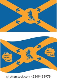 Waving flag of Halifax. Halifax flag on white background. flat style.
