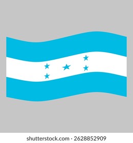 Waving flag of Honduras, national symbol