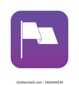 Waving flag icon digital purple for any design isolated on white vector illustration