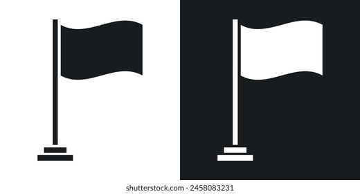Conjunto de iconos de banderas onduladas. Vector de símbolo patriótico.