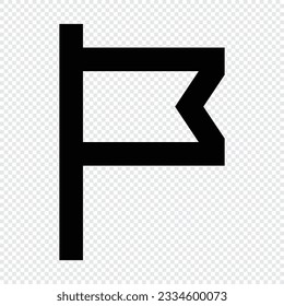 Waving Flag icon. Suitable for website UI design