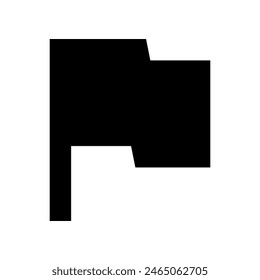 Icono de bandera ondeando diseño de Vector en eps 10