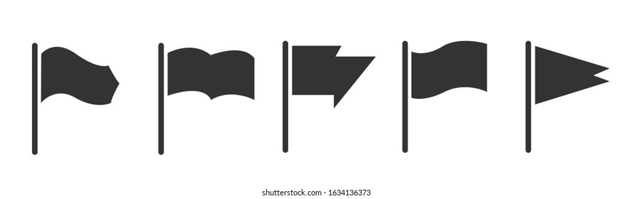Waving Flag Icons for Banners, Presentations, Web Pages.Vector illustration
