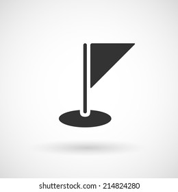 Waving Flag Icons. Vector illustration. 