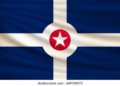 Waving flag of Indianapolis
