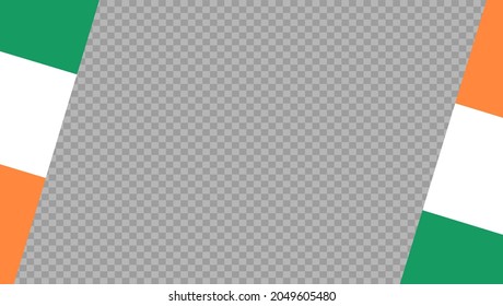 Waving flag of Ireland isolated  on png or transparent  background,Symbol  Ireland ,template for banner,card,advertising ,promote, vector illustration top gold medal sport winner country