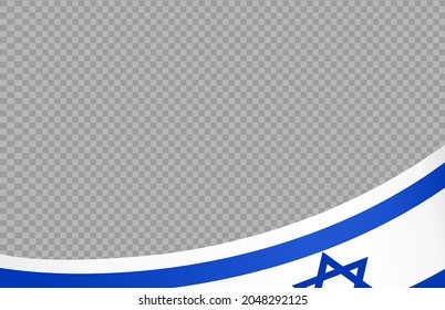 Waving flag of Israel isolated  on png or transparent  background,Symbol of Israel,template for banner,card,advertising ,promote, vector illustration top gold medal sport winner country
