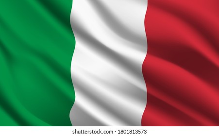 Waving flag of the Italy. Waving Italy flag
