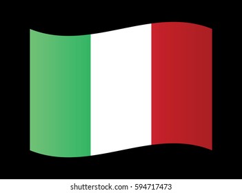 Waving flag of Italy.