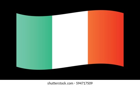 Waving flag of Italy.
