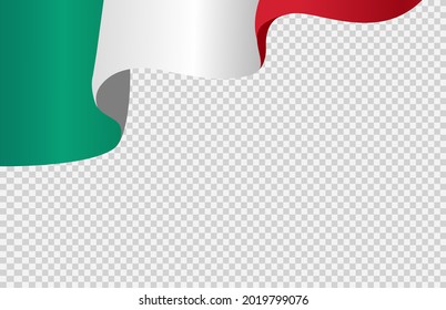 Waving flag of Italy isolated  on png or transparent  background,Symbol of Italy,template for banner,card,advertising ,promote, vector illustration top gold medal sport winner country