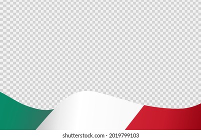 Waving flag of Italy isolated  on png or transparent  background,Symbol of Italy,template for banner,card,advertising ,promote, vector illustration top gold medal sport winner country