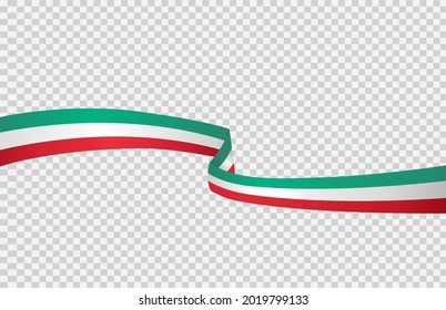 Bandera onduladora de Italia aislada en fondo png o transparente,Símbolo de Italia,plantilla para banner,tarjeta,publicidad ,promoción, ilustración vectorial top oro medalla de oro país ganador