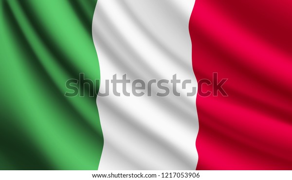 Waving Flag Italy Vector Illustration Italy Stock Vector (Royalty Free ...