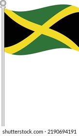 Es una bandera ondeando Jamaica. 