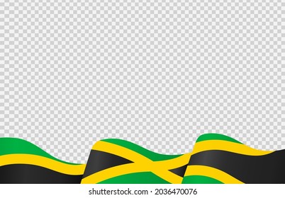Waving flag of Jamaica isolated  on png or transparent  background,Symbol of Jamaica,template for banner,card,advertising ,promote, vector illustration top gold medal sport winner country