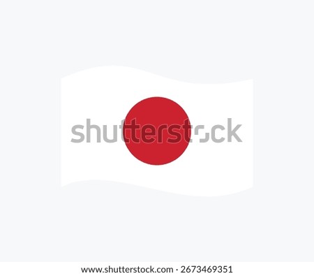 Waving flag of Japan. Japan flag icon vector design and illustration.



