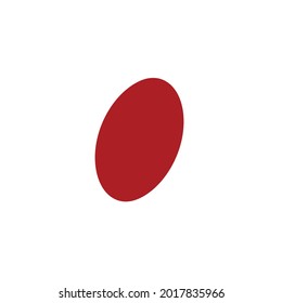 Bandera ondeando Japón. Vector. Dimensiones precisas, proporciones de elementos y colores