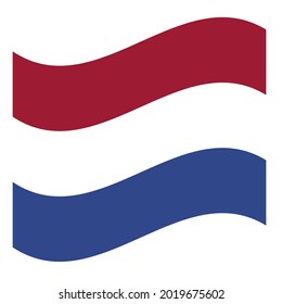 Waving Flag Kingdom Of Netherland. Vector. Accurate dimensions, elements proportions and colors