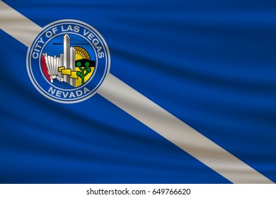 Waving flag of Las Vegas