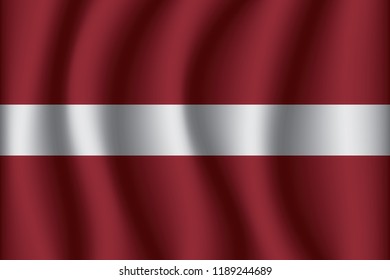 Waving Flag of Latvia. Latvia Icon vector illustration eps10.
