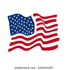 Waving Flag Logo Vector Icon Sign illustration in white background isolated