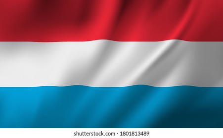 Bandera ondulante del Luxemburgo. Bandera de Luxemburgo ondeando