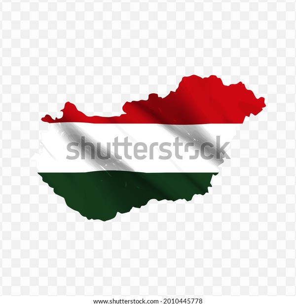 Waving Flag Map Hungary Transparent Background Stock Vector Royalty Waving Flag Map Hungary Transparent Background Stock Vector Royalty