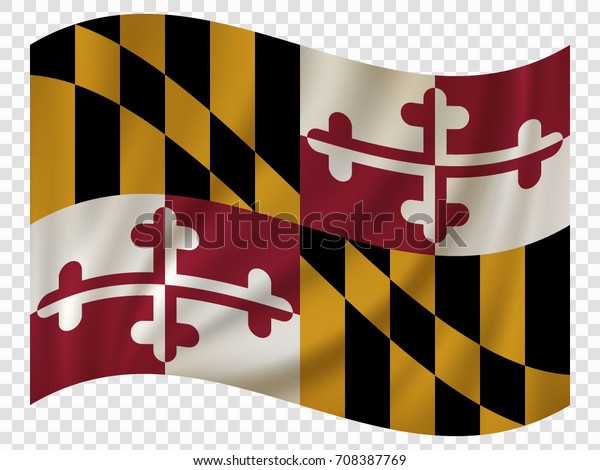 Download Waving Flag Maryland State Usa Vector Stock Vector ...