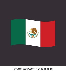 Waving Flag Mexico Vector Mexican Symbol Stock Vector (Royalty Free ...