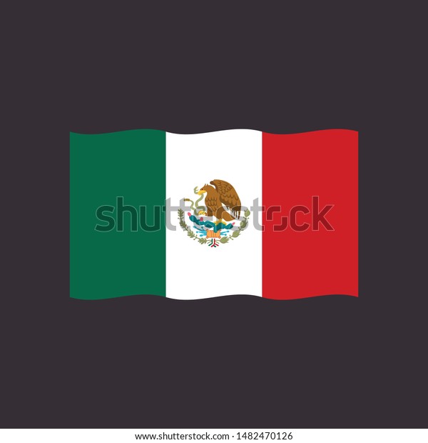 Waving Flag Mexico Vector Mexican Symbol Stock Vector (Royalty Free ...