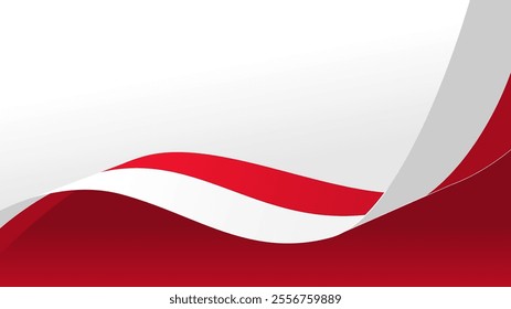 Waving flag of monaco, for national day