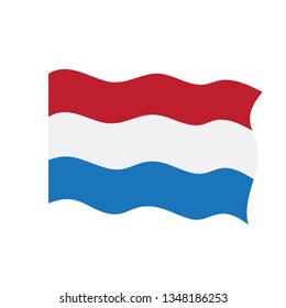 Waving flag of Netherlands. Vector illustration design