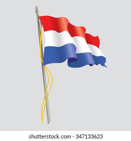 Waving flag of Netherlands vector illustration