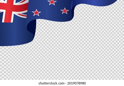 Waving flag of New Zealand isolated  on png or transparent  background,Symbol of New Zealand,template for banner,card,advertising ,promote, vector illustration top gold medal sport winner country