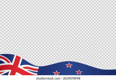 Waving flag of New Zealand isolated  on png or transparent  background,Symbol of New Zealand,template for banner,card,advertising ,promote, vector illustration top gold medal sport winner country