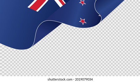 Waving flag of New Zealand isolated  on png or transparent  background,Symbol of New Zealand,template for banner,card,advertising ,promote, vector illustration top gold medal sport winner country