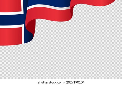 Waving flag of Norway isolated  on png or transparent  background,Symbol of Norway,template for banner,card,advertising ,promote, vector illustration top gold medal sport winner country