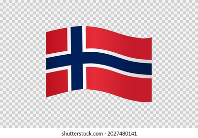 Waving Flag Norway Isolated On Png Stock Vector Royalty Free Shutterstock