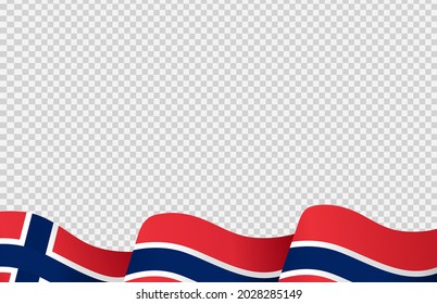 Waving flag of Norway isolated  on png or transparent  background,Symbol of Norway,template for banner,card,advertising ,promote, vector illustration top gold medal sport winner country