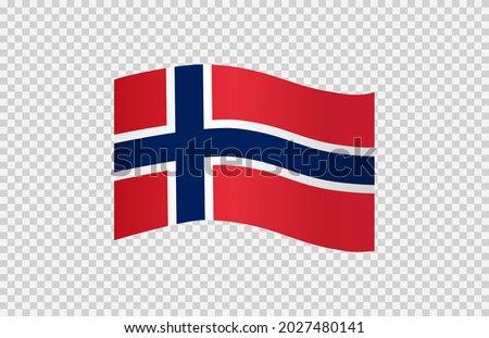 Waving flag of Norway isolated  on png or transparent  background,Symbol of Norway,template for banner,card,advertising ,promote, vector illustration top gold medal sport winner country