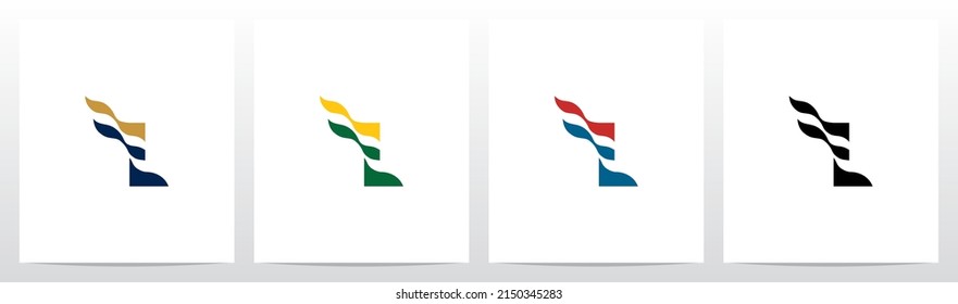 Waving Flag On Letter Logo Design L